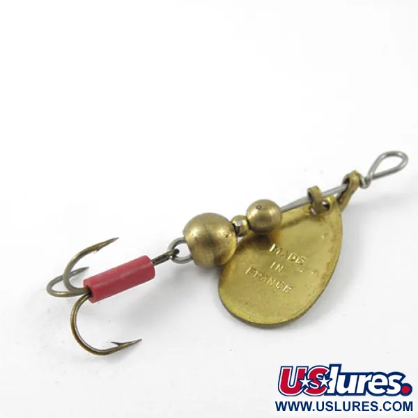 Mepps Aglia 0 Spinner, Messing, 2.2g, Rode sleeve, #1141