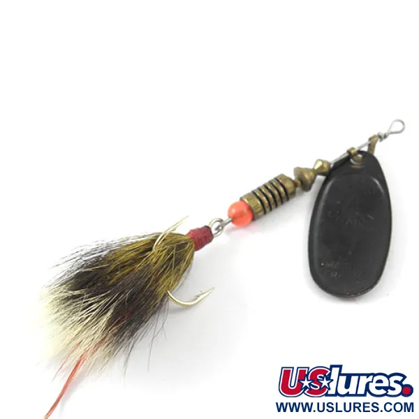 Mepps Black Fury 4 Dressed Spinner, Zwart/Geel, 9g, #1150