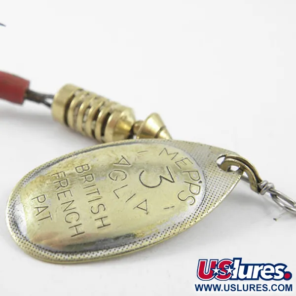 Mepps Aglia 3 Spinner, Messing, 7g, Frans Ontwerp, #1153