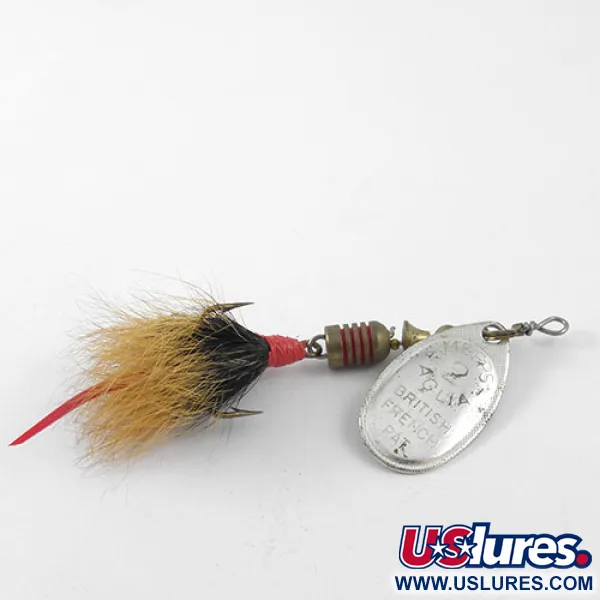 Mepps Aglia 2 dressed Spinner, Nikkel, 4,7g, Eekhoornhaar, #1155