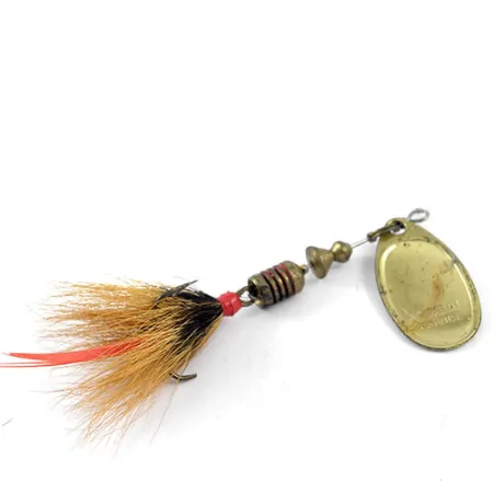 Mepps Aglia 2 dressed Spinner, Messing, 4,7g, Natuurhaar-dreg, #1156