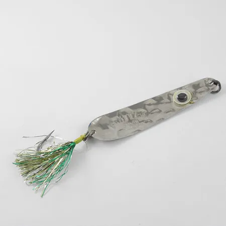 Luhr Jensen Flutter Spoon Lepel, Nickel / Yellow, 4g, Tinsel, #1166