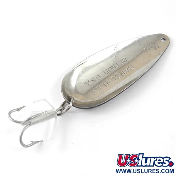 Dardevle Dardevlet Lepel, Zwart/Wit/Nikkel, 21g, Vintage, #1264