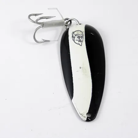 Dardevle Dardevlet Lepel, Zwart/Wit/Nikkel, 21g, Vintage, #1264