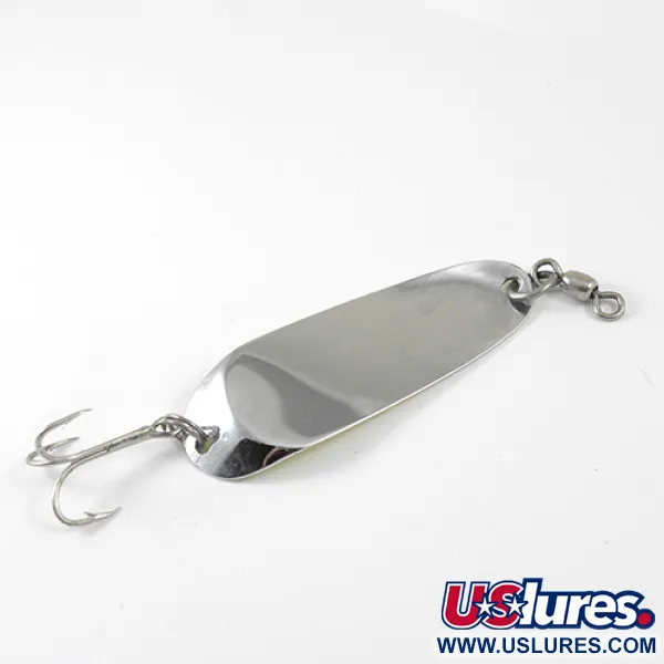 Andy Reekers Lepel, Geel/Rode stippen, 11g, Nikkel Finish, #1286