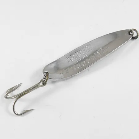 Luhr Jensen Krocodile Die #4 Lepel, Nikkel/Groen, 17g, Schubben, #1328