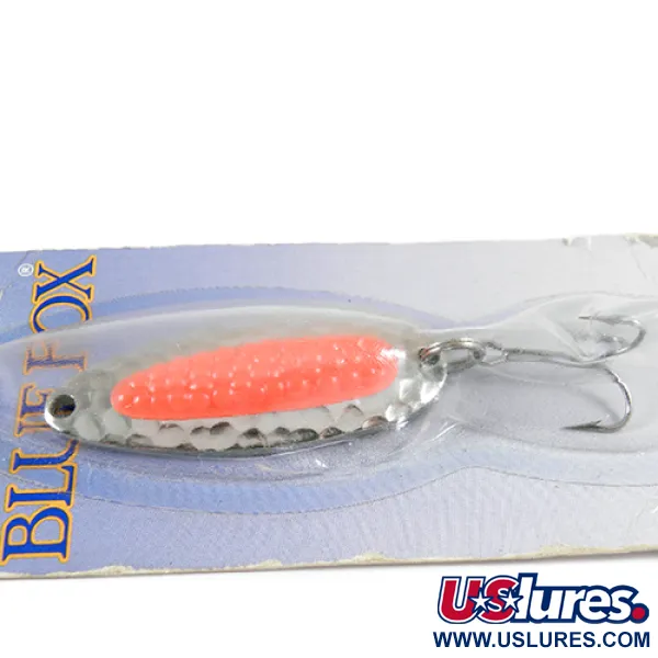 Blue Fox Pixee Lepel, Nikkel/Fluo Oranje, 7g, Kuit-insert, #1338