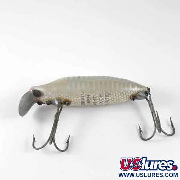 Heddon River Runt Floater, Wit / Grijs, 12,5g, Vintage, #1354