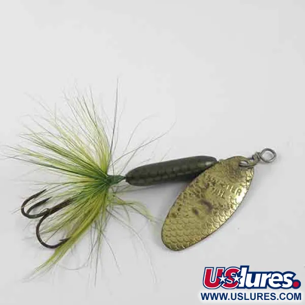 Worden’s Original Rooster Tail 4 Spinner, Messing/Groen, 8g, #1391