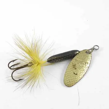 Worden’s Original Rooster Tail 4 Spinner, Messing/Zwart/Geel, 8g, #1397