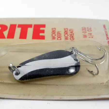 Seneca Wob-L-Rite Lepel, Zwart / Wit, 7g, Diep Water, #1407