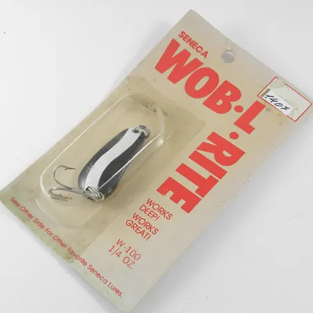 Seneca Wob-L-Rite Lepel, Zwart / Wit, 7g, Diep Water, #1407