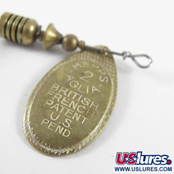 Mepps Aglia 2 Spinner, Messing, 4.5g, Vintage Klassieker, #1503