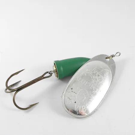 Blue Fox Super Vibrax 6 Spinner, Nikkel / Groen, 18g, Messing Tandwiel, #1506