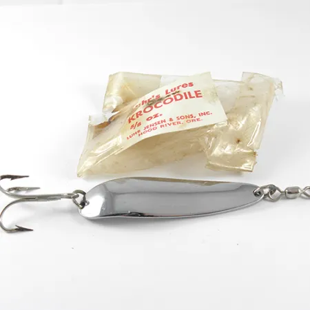 Luhr Jensen Krocodile Lepel, Chroom, 21g, Verre Worpen, #1515