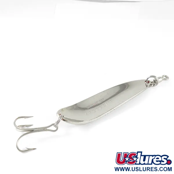 Luhr Jensen Krocodile Lepel, Nikkel/Oranje, 28g, Gehamerd, #1531