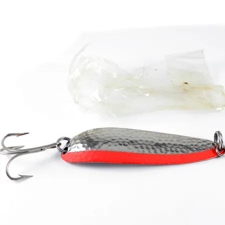 Luhr Jensen Krocodile Lepel, Nikkel/Oranje, 28g, Gehamerd, #1531