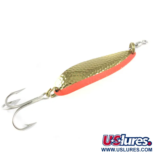 Luhr Jensen Krocodile Lepel, Hammered Gold/Orange, 28g, #1532