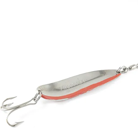 Luhr Jensen Krocodile Lepel, Nikkel / Rood, 28g, Verre Worpen, #1533