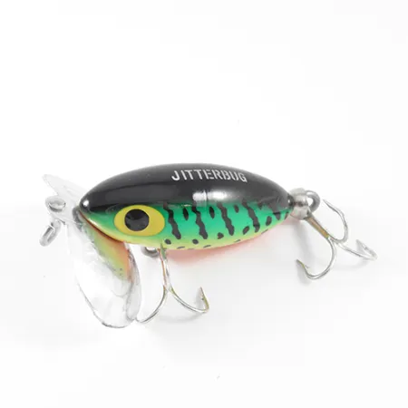 Fred Arbogast Jitterbug Oppervlaktelure, Fire Tiger, 7g, Metaal, #1570