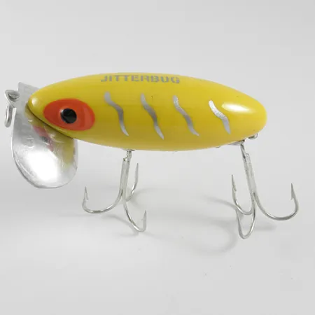 Fred Arbogast Jitterbug Oppervlakte-aas, Geel, 14g, Hart-lip, #1582