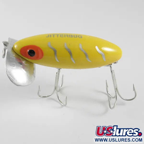 Fred Arbogast Jitterbug Oppervlakte-aas, Geel, 14g, Hart-lip, #1582