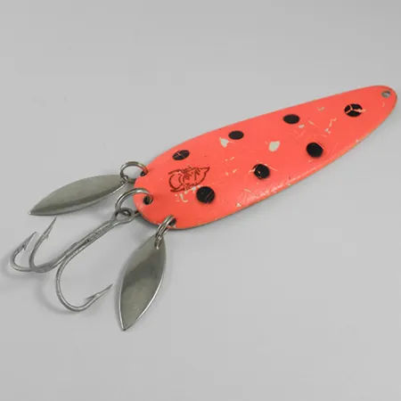 Eppinger Dardevle Klicker Lepel, Fluo Oranje/Nikkel, 28g, Dubbel Blad, #1599