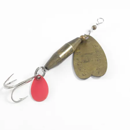 Luhr Jensen Les Davis Bolo Spinner, Messing / Oranje, 10g, #1608