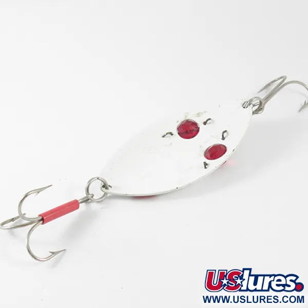 Eppinger Red Eye Wiggler Lepel, Rood / Wit, 25g, Glazen ogen, #1658