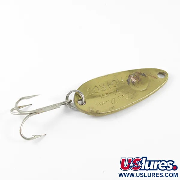 Luhr Jensen Les Davis Hotrod Lepel, Gehamerd goud, 7g, #1671