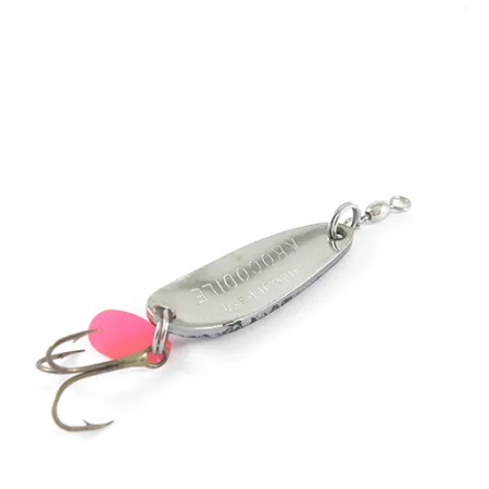 Luhr Jensen Krocodile Lepel, Baars, 9g, Zilveren Achterzijde, #1688