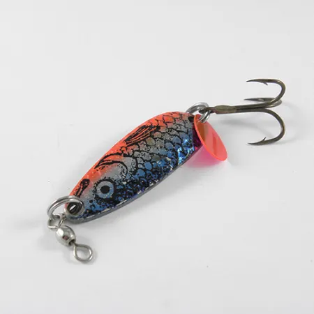 Luhr Jensen Krocodile Lepel, Baars, 9g, Zilveren Achterzijde, #1688