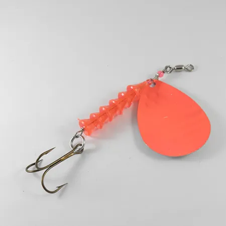 Luhr Jensen Dave Davis Spinner, Oranje/Nikkel, 17g, Gehamerd, #1712