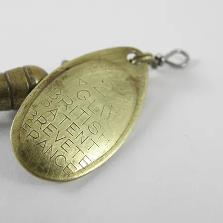 Mepps Aglia 2 Spinner, Messing, 4,5g, Gestempeld blad, #1717