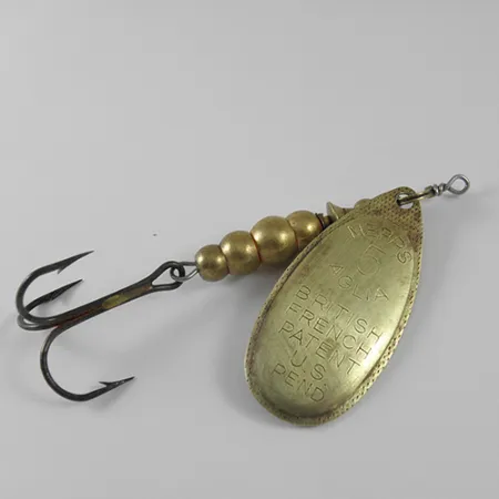 Mepps Aglia 5 Spinner, Messing, 14g, Gestampte vlag, #1719