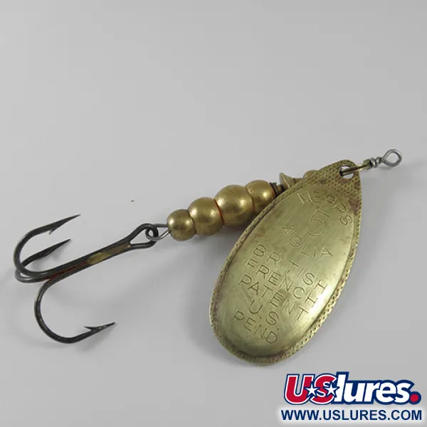 Mepps Aglia 5 Spinner, Messing, 14g, Gestampte vlag, #1719