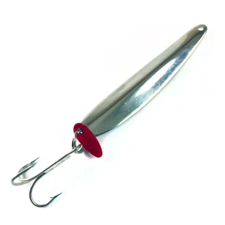 Bay de Noc Swedish Pimple Verticale Jig, Nikkel/Wit/Rood, 28g, #1727