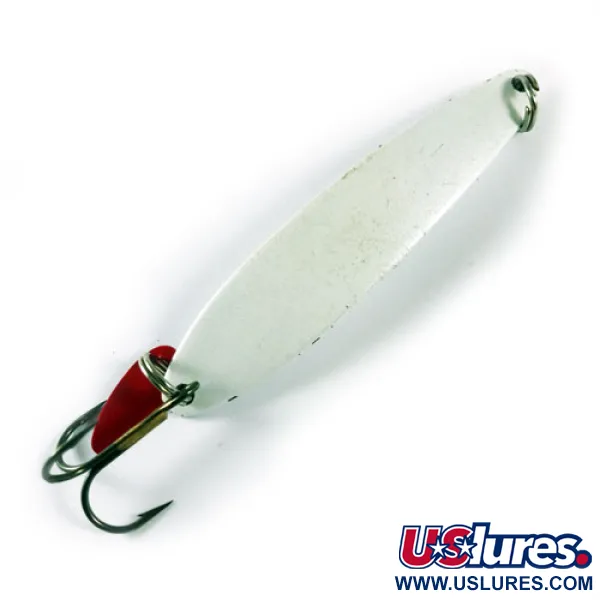 Bay de Noc Swedish Pimple Pilker, Parelmoer wit, 21g, Vinnetje, #1728