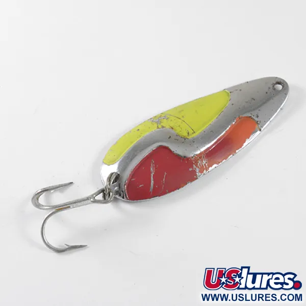 Kush Spoon Lepel, Rood / Geel / Nikkel, 9g, S-vorm, #1743