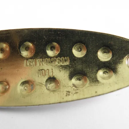 Len Thompson #11 Lepel, Rood/Wit/Messing, 14g, Gehamerd, #1747