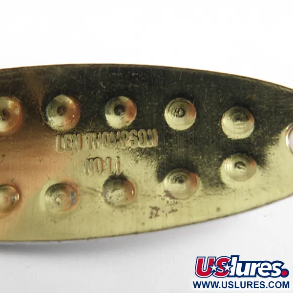 Len Thompson #11 Lepel, Rood/Wit/Messing, 14g, Gehamerd, #1747