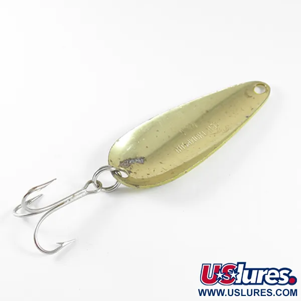 Len Thompson #1 Lepel, Geel/Zwart/Messing, 21g, Waggelende actie, #1748