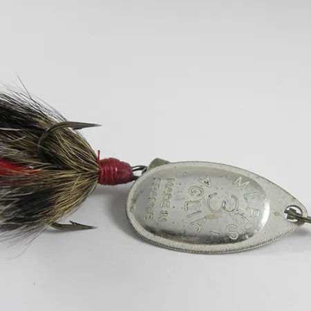 Mepps Aglia 3 dressed Spinner, Nikkel, 7,3g, Eekhoornhaar, #1751