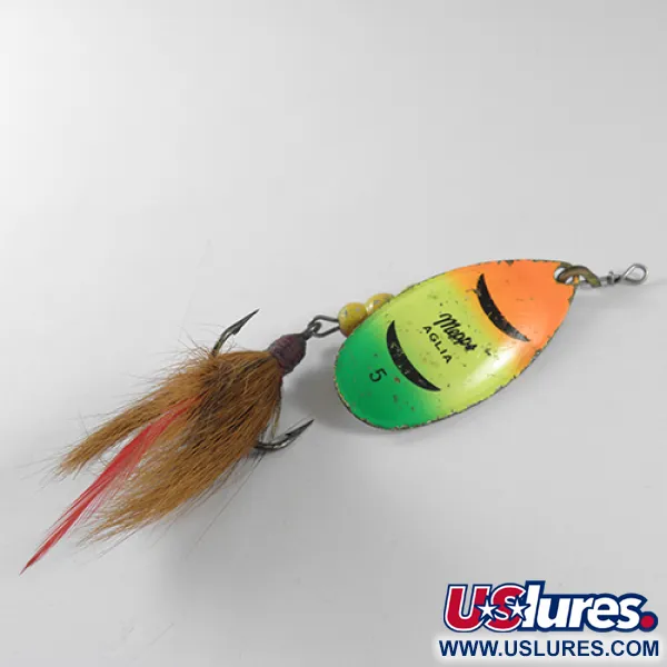 Mepps Aglia 5 Dressed Spinner, Fire Tiger, 14g, Gedresseerde dreg, #1753