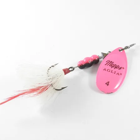 Mepps Aglia 4 dressed Spinner, Fluorescent Pink, 10g, Gebonden dreg, #1755