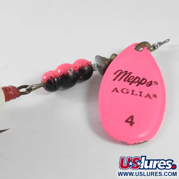 Mepps Aglia 4 dressed Spinner, Fluorescent Pink, 10g, Gebonden dreg, #1755