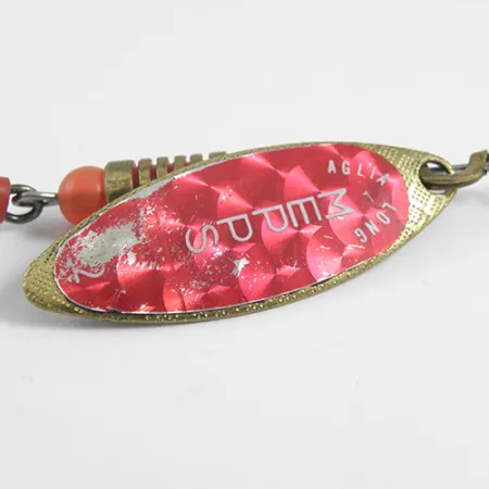 Mepps Aglia Long 2 Rainbo Spinner, Rood/Messing, 7,4g, Rainbo, #1786