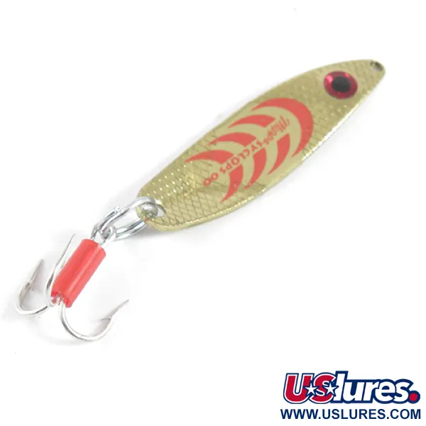 Mepps Syclops 00 Lepel, Goud / Rood, 3,5 g, S-vorm, #1790