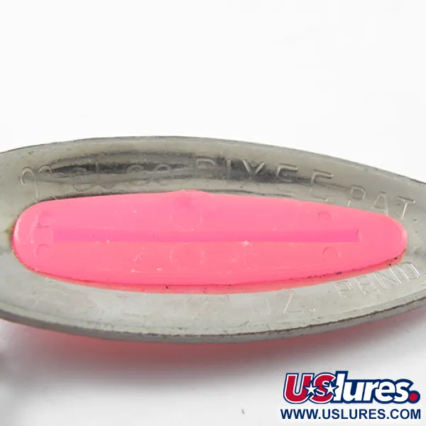 Nebco Pixee Lepel, Nikkel / Roze, 14g, Gehamerde schubben, #1796