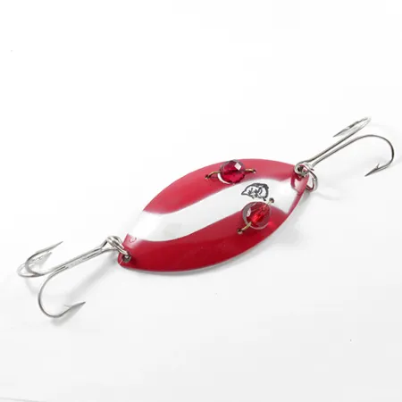 Eppinger Red Eye Wiggler Lepel, Rood/Wit/Nikkel, 25g, #1799